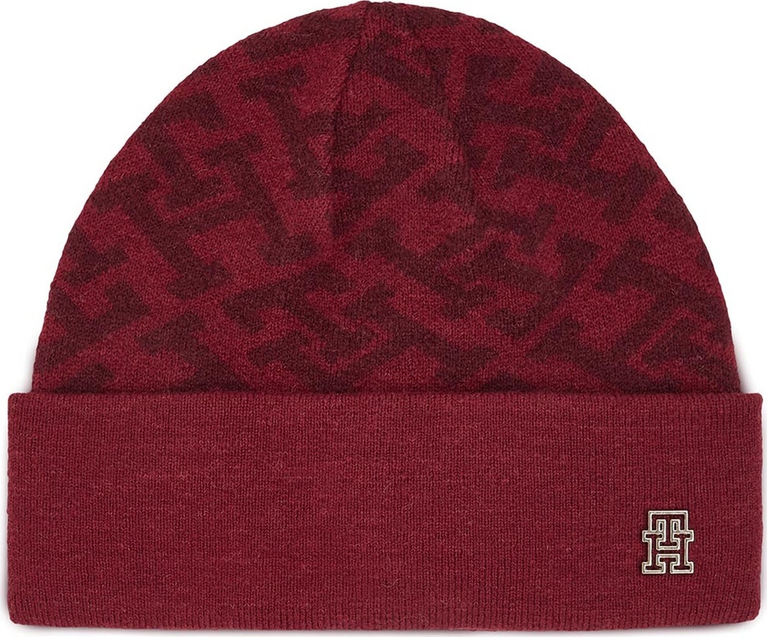 Čepice Tommy Hilfiger Monogram All Over Beanie AW0AW15327 Rouge XJS