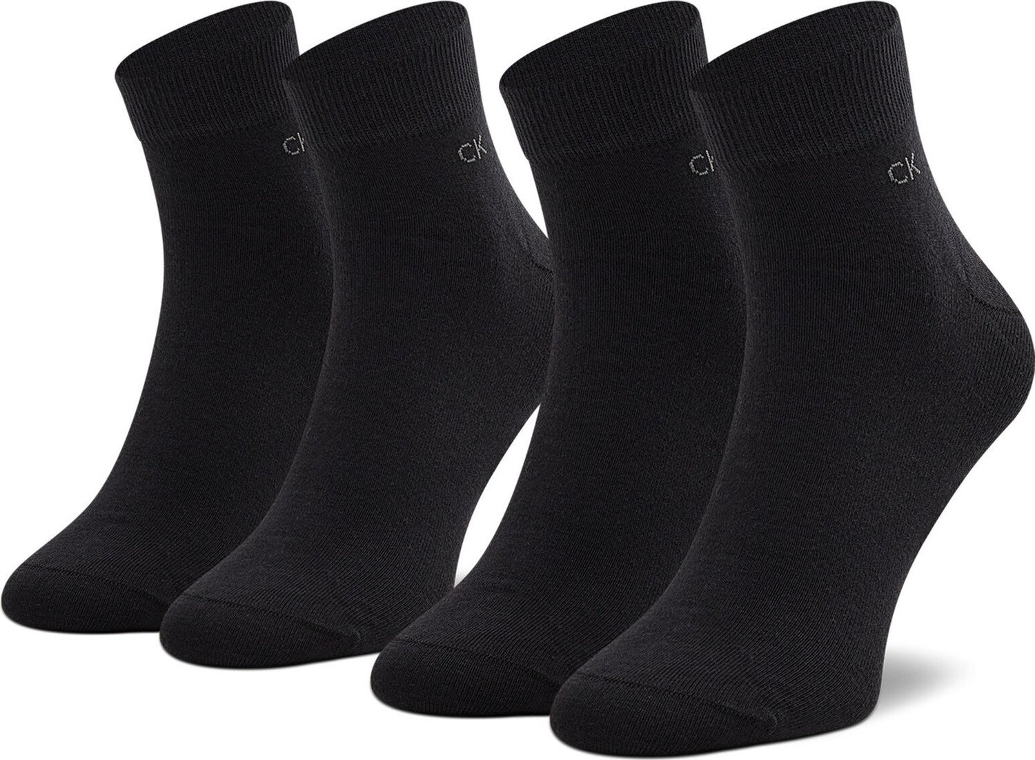 Sada 2 párů pánských nízkých ponožek Calvin Klein 701218706 Black 001