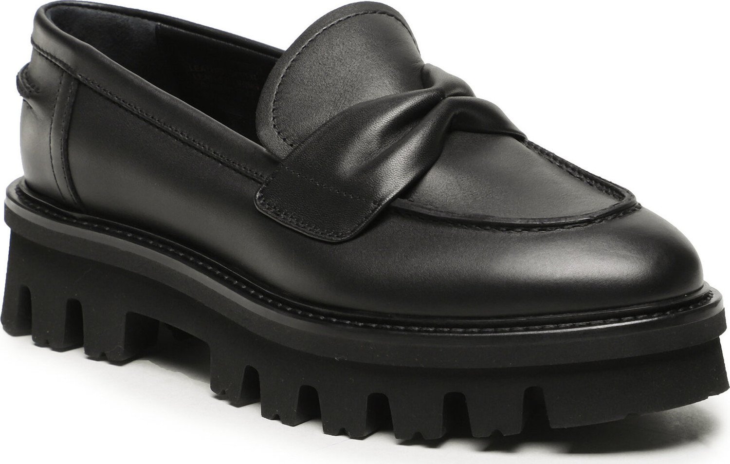 Loafersy AGL Natalia Moc D721069PTWALDI0000 Nero