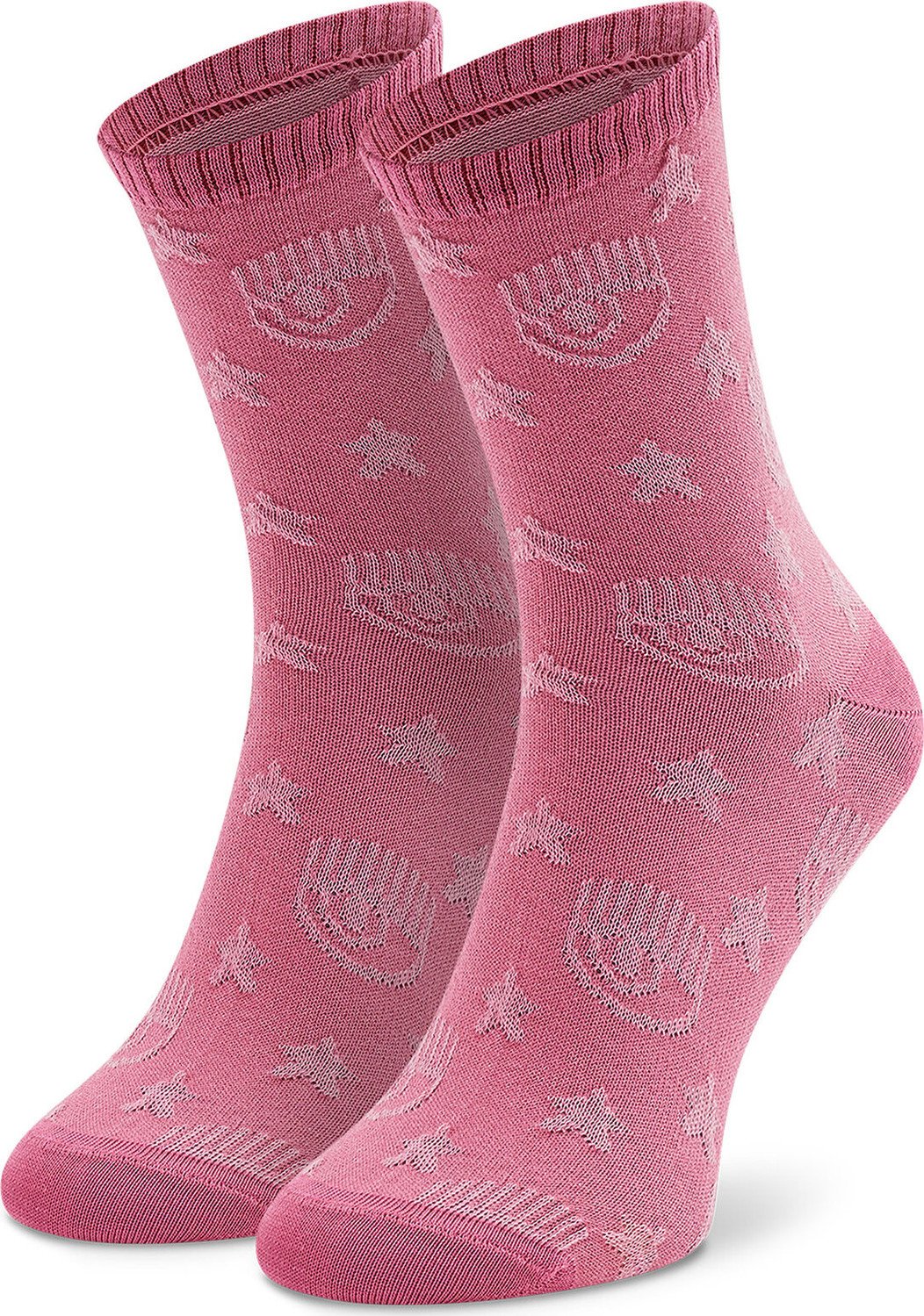 Dámské klasické ponožky Chiara Ferragni 73SB0J25 Sachet Pink 414