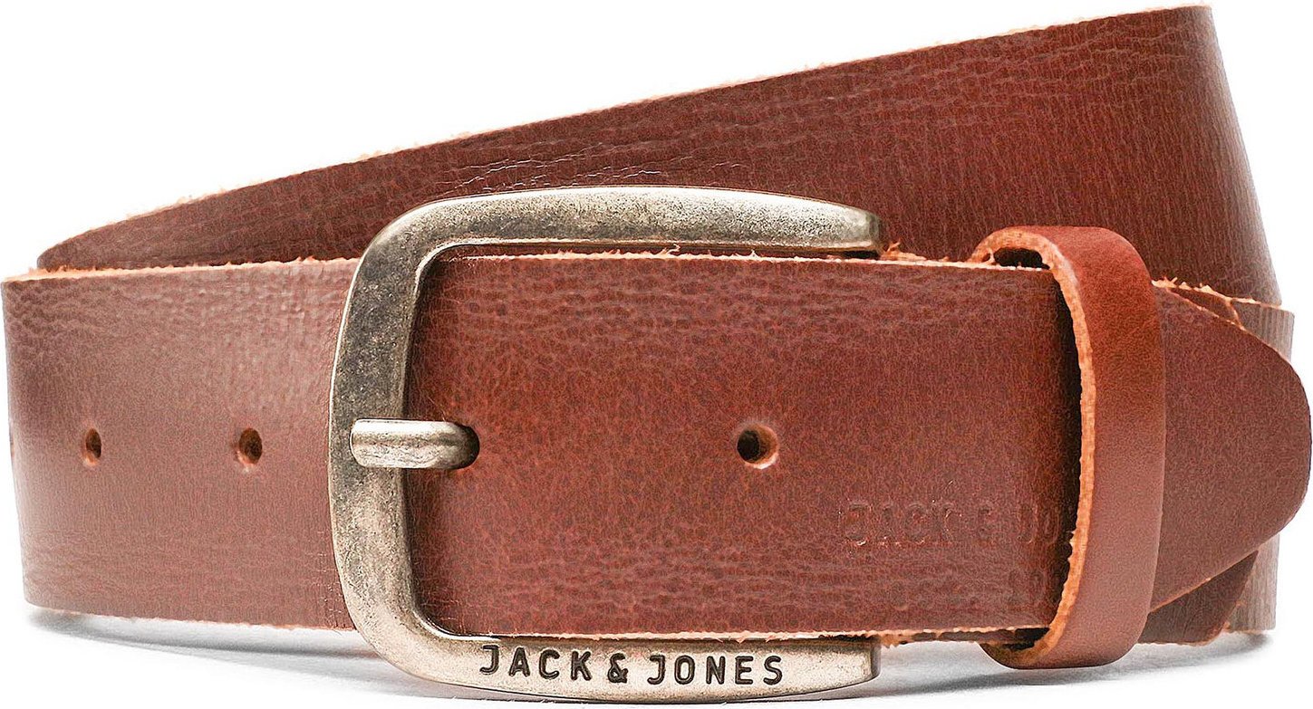 Pánský pásek Jack&Jones Jackpaul Leather Belt 12111286 Hnědá