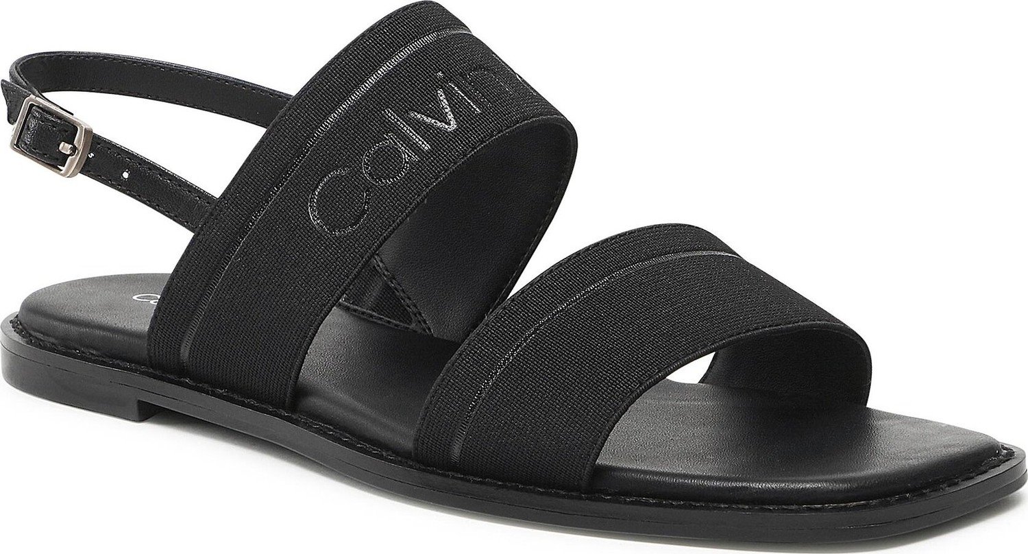 Sandály Calvin Klein Squared Flat Sandal He HW0HW01496 Ck Black BEH