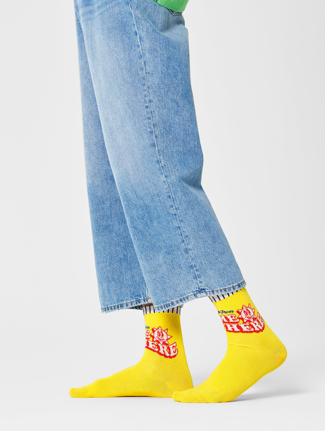 Dámské klasické ponožky Happy Socks GRE13-2200 Žlutá