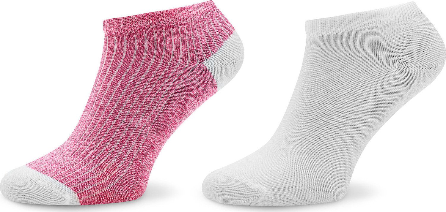 Sada 2 párů dámských nízkých ponožek Tommy Hilfiger 701222651 Light Pink 003