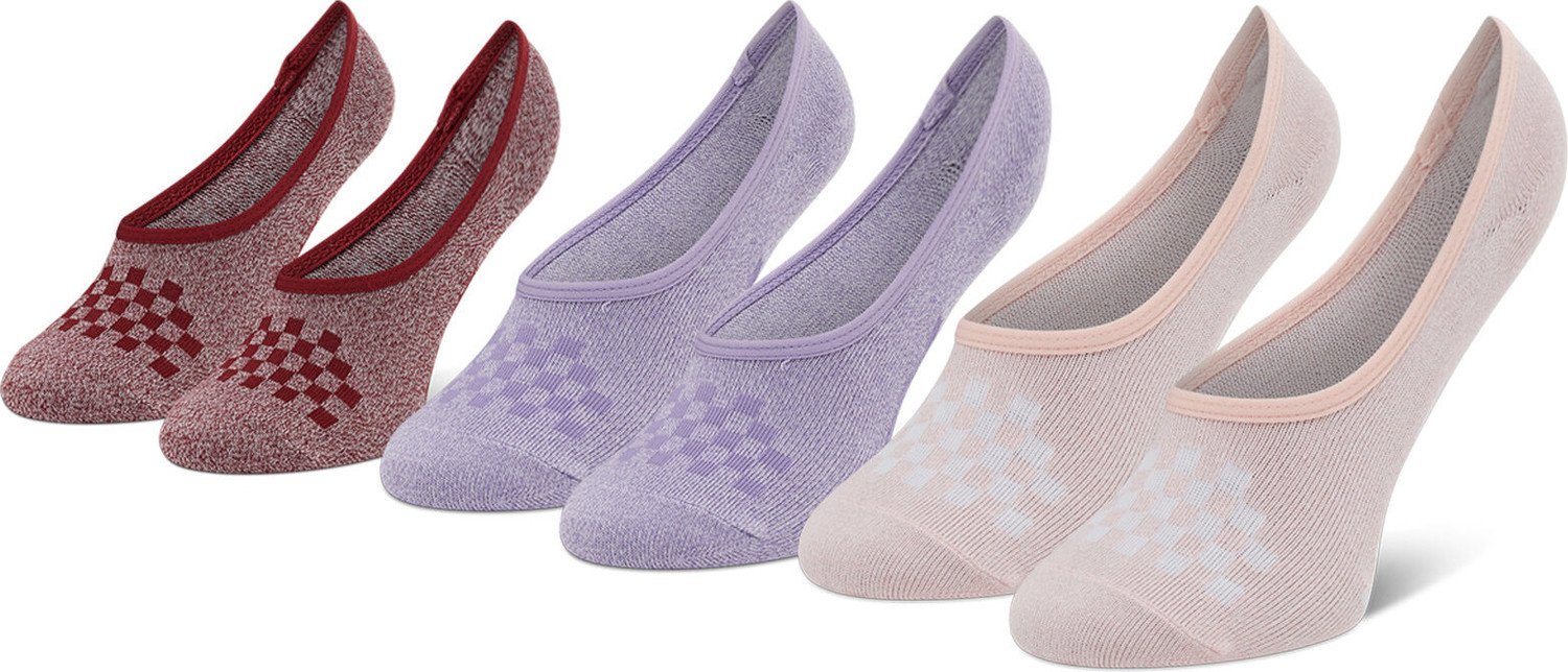 Sada 3 párů dámských ponožek Vans Wm Classic Marled Canoodles VN0A49Z8ZB21 r. 36 Chalk Violet