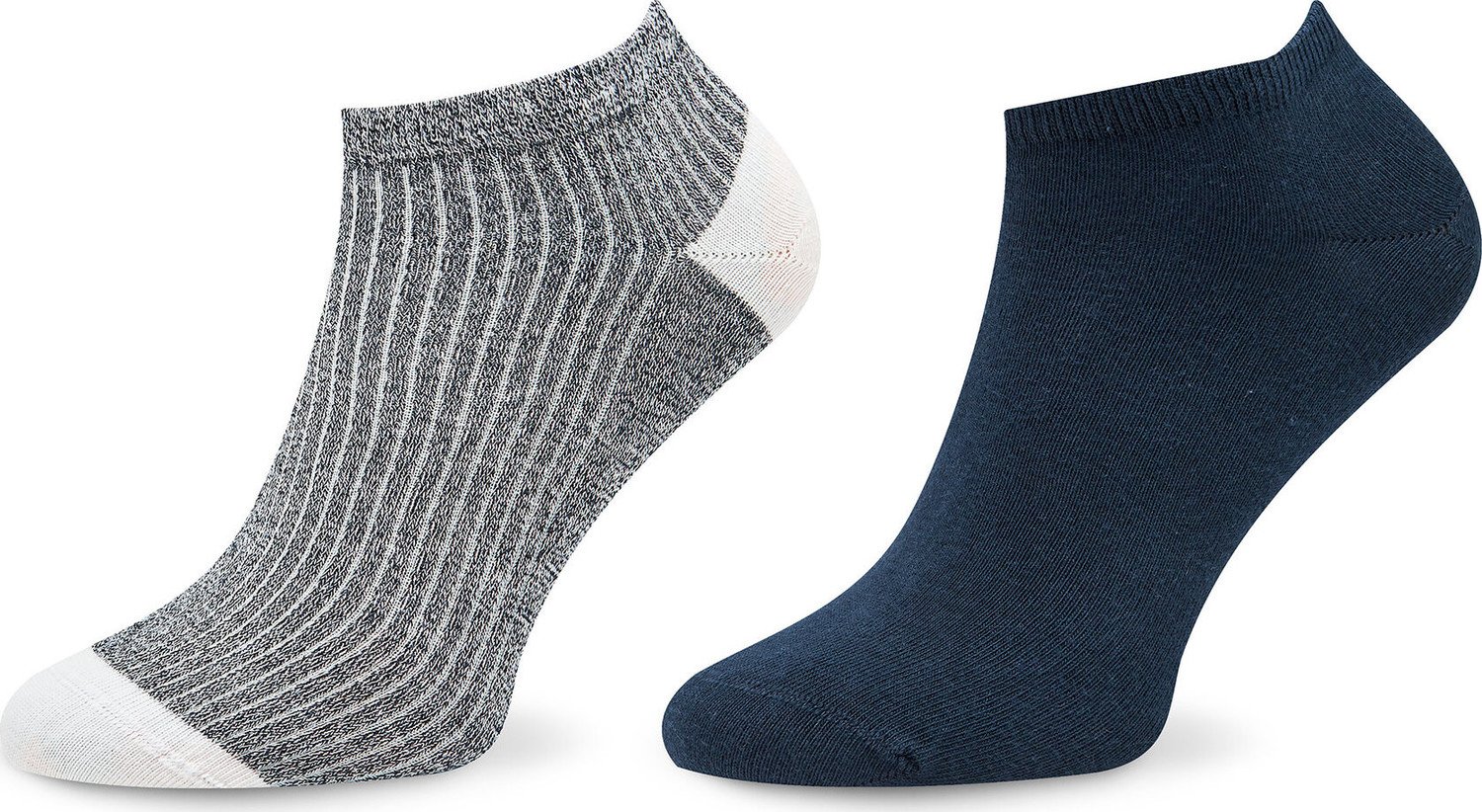 Sada 2 párů dámských nízkých ponožek Tommy Hilfiger 701222651 Navy 002