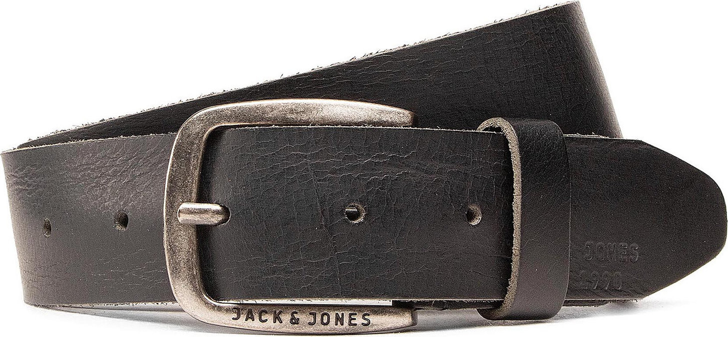 Pánský pásek Jack&Jones Jackpaul Leather Belt 12111286 Black