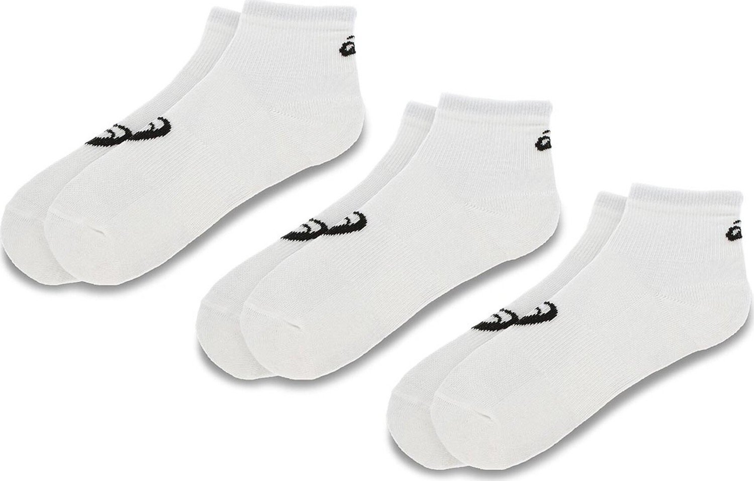 Sada 3 párů nízkých ponožek unisex Asics 3PPK Quarter Sock 155205 White 0001