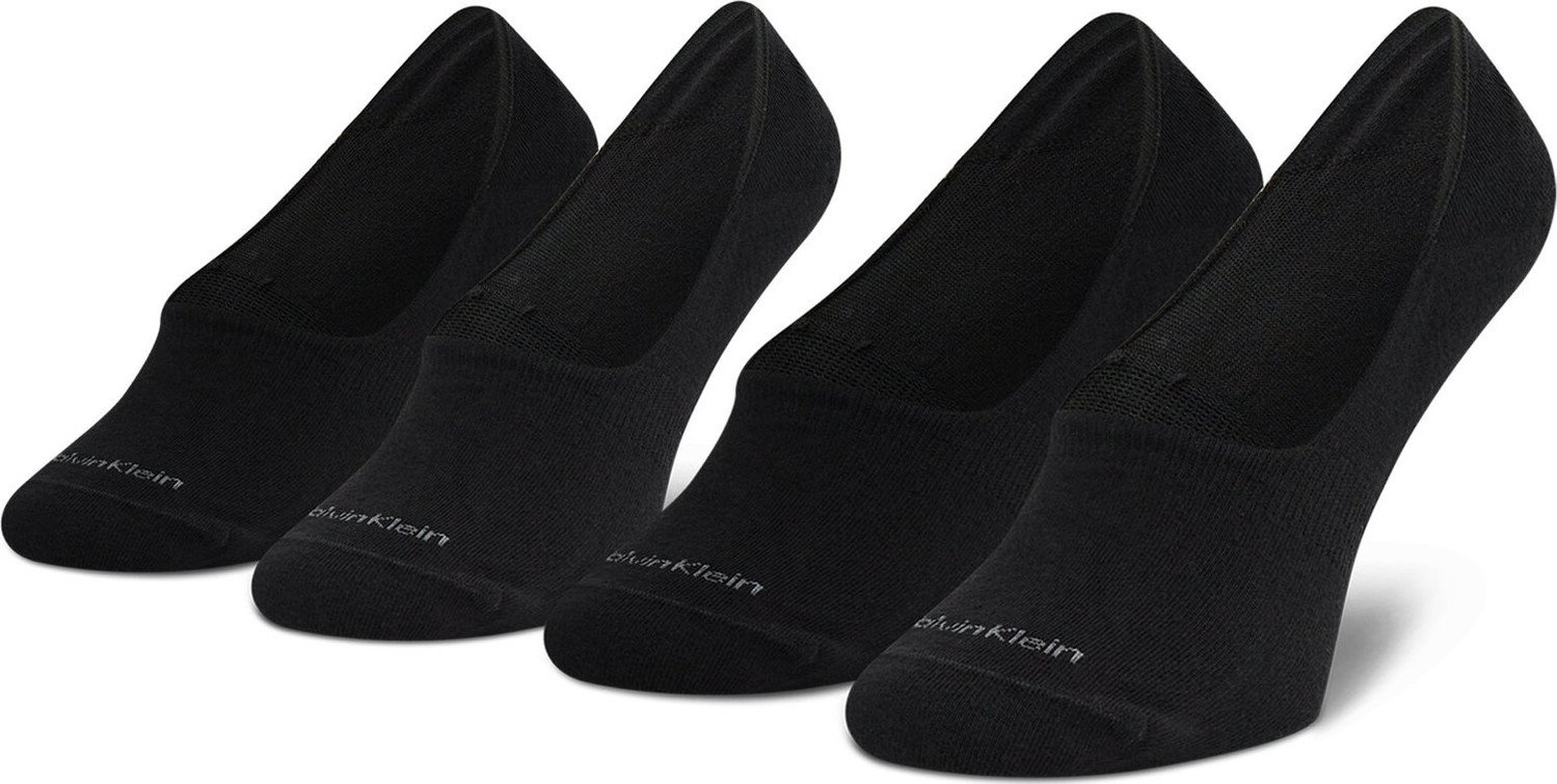 Sada 2 párů dámských ponožek Calvin Klein 701218771 Black 001