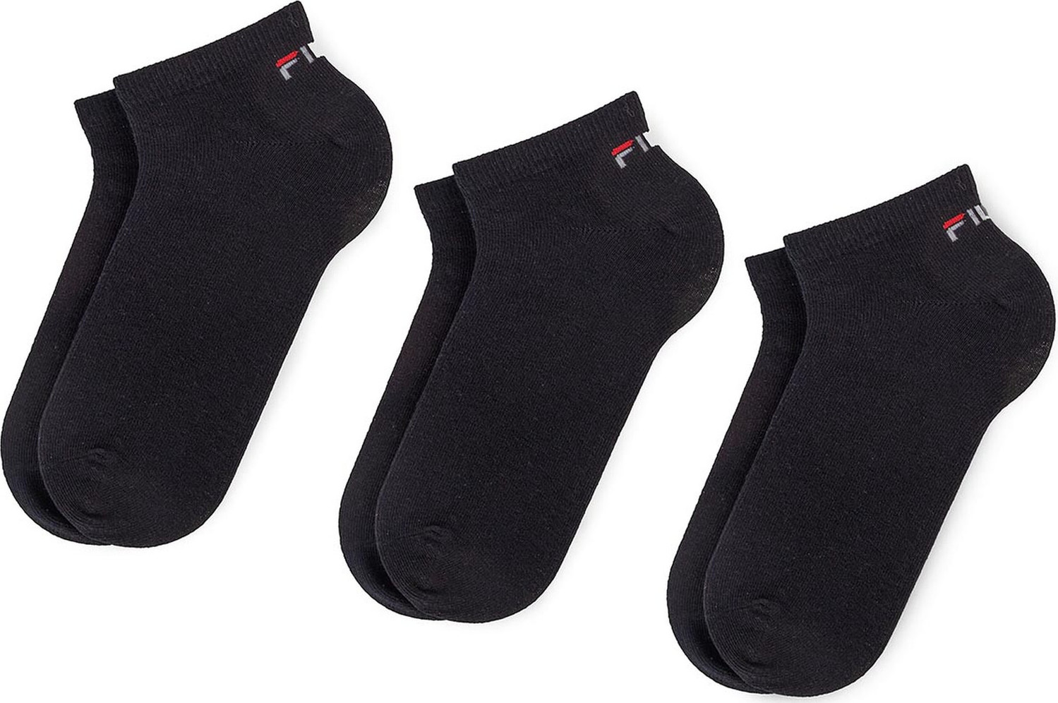 Sada 3 párů nízkých ponožek unisex Fila Calza F9100 Black 200