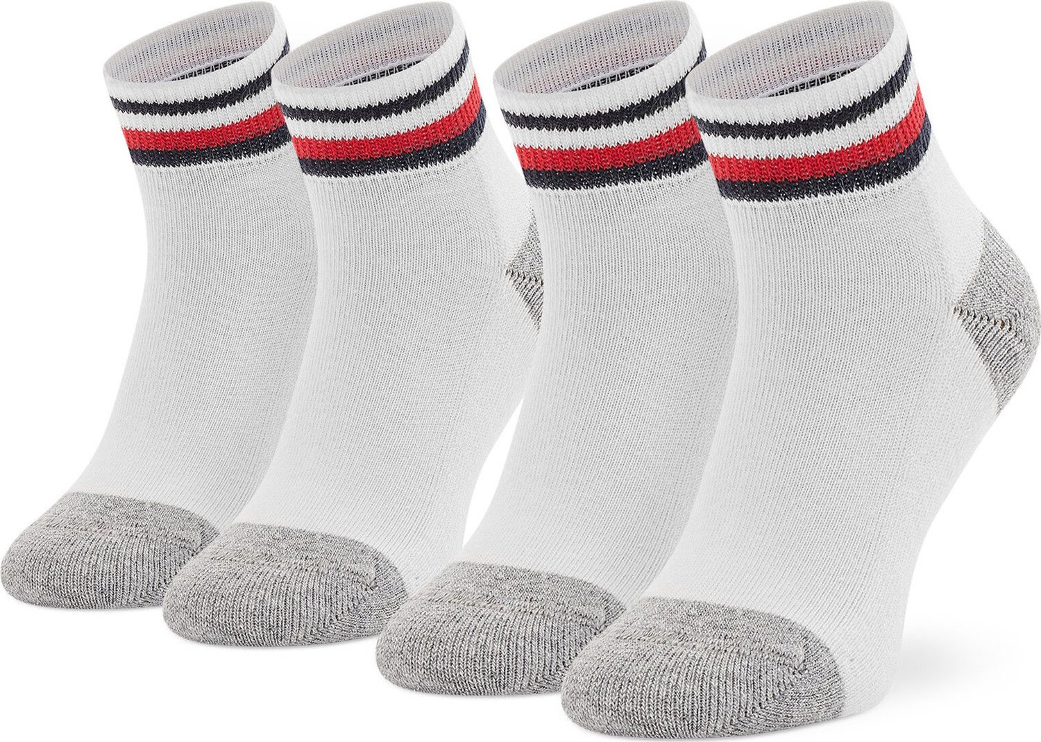 Sada 2 párů dětských vysokých ponožek Tommy Hilfiger 100001501 White 300
