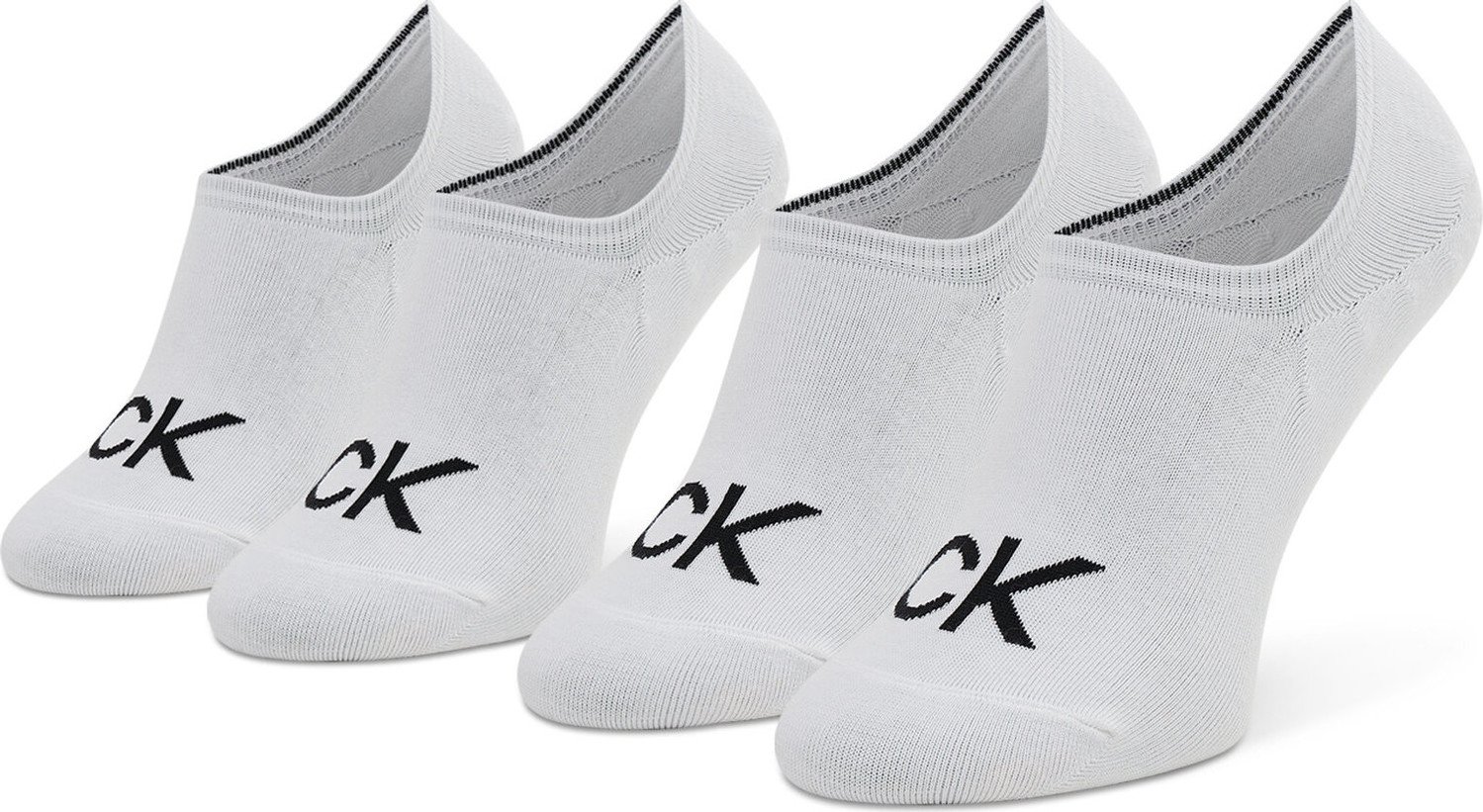 Sada 2 párů pánských nízkých ponožek Calvin Klein 701218716 White