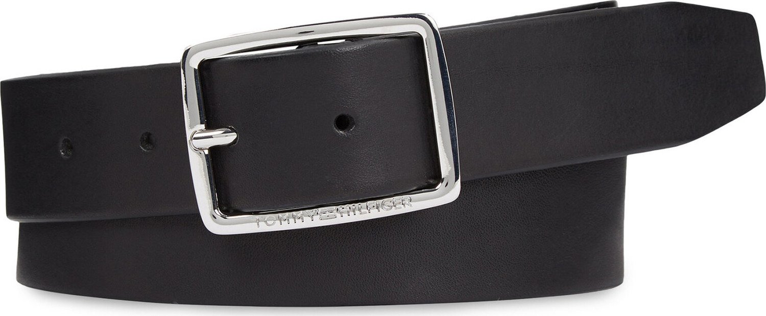 Pánský pásek Tommy Hilfiger New Buckle Jeans Belt 3.5 AM0AM11471 Black BDS