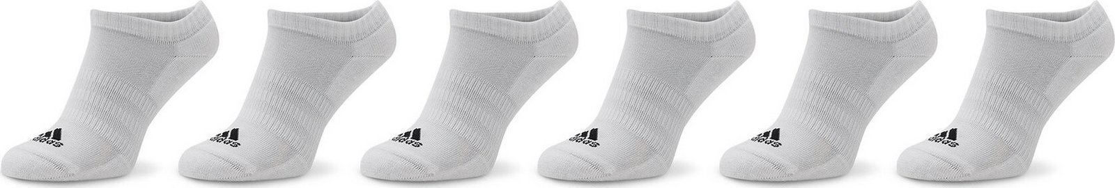 Sada 6 párů dámských nízkých ponožek adidas Cushioned Sportswear HT3433 White/Black