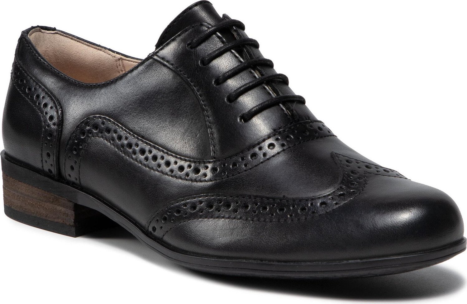 Oxfordy Clarks Hamble Oak 203467134 Black Leather