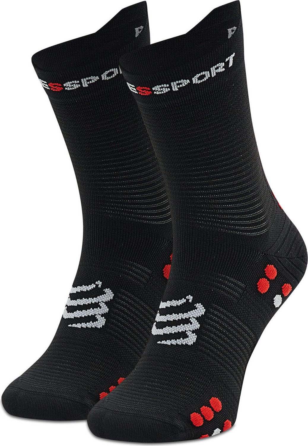 Klasické ponožky Unisex Compressport Pro Racing Socks V4.0 Run High XU00046B_906 Black/Red