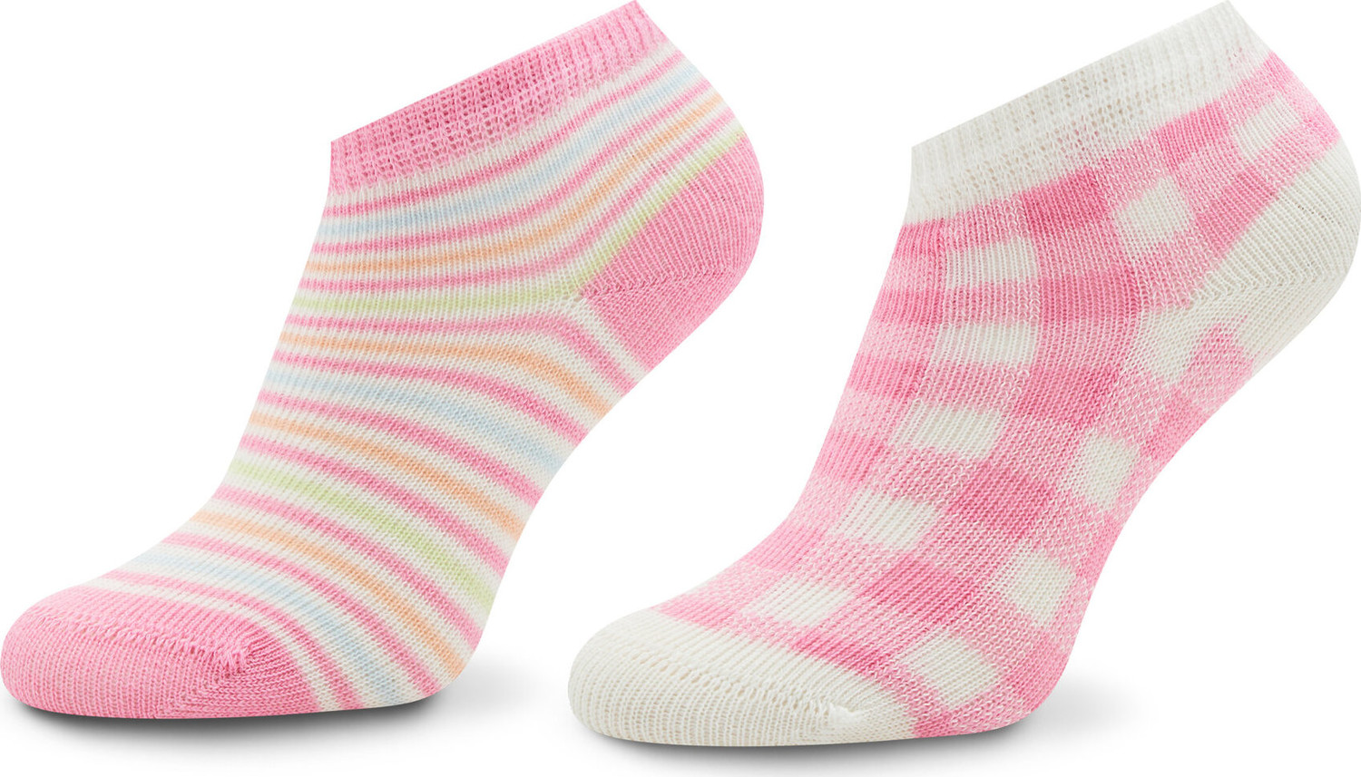 Sada 2 párů dětských nízkých ponožek United Colors Of Benetton 6AO30701O 902 Růžová
