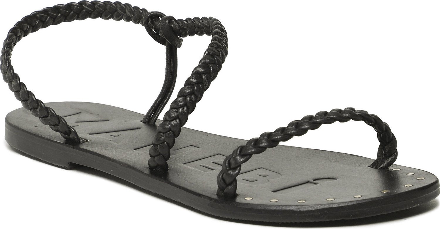 Sandály Manebi Sandals S 6.4 Y0 All Black Braid