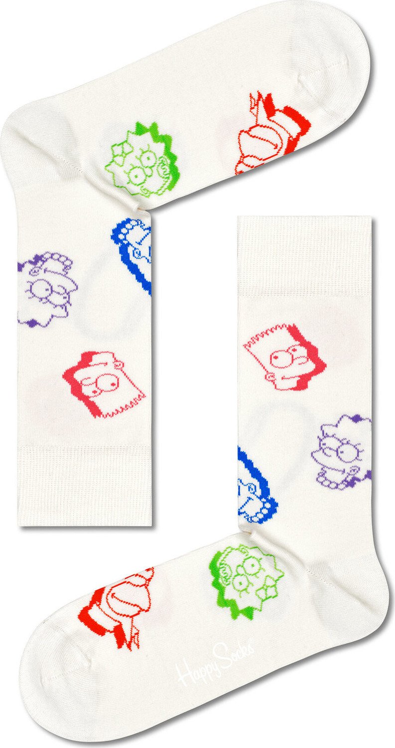Klasické ponožky Unisex Happy Socks SIM01-1300 Écru
