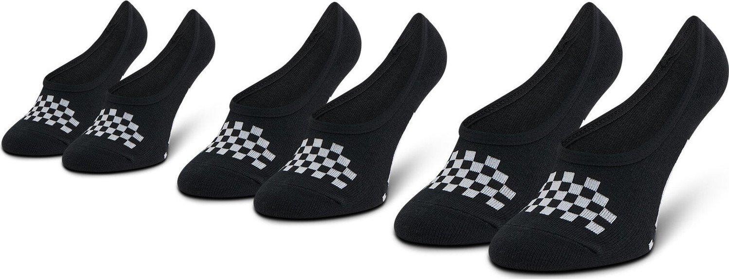 Sada 3 párů dětských kotníkových ponožek Vans Classic Canoodle VN0A48HCY281 Black/White