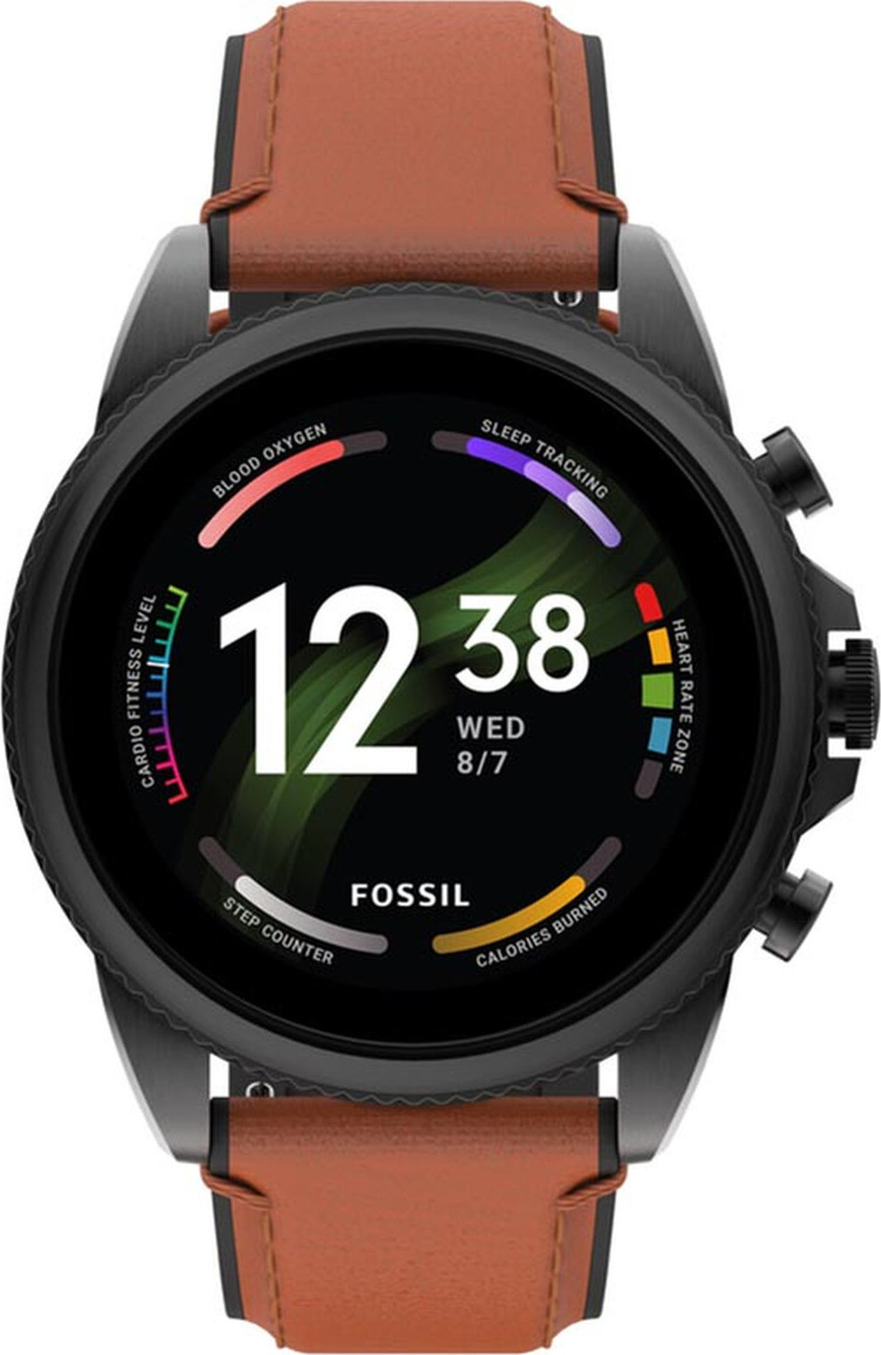 Chytré hodinky Fossil Gen 6 FTW4062 Black/Brown