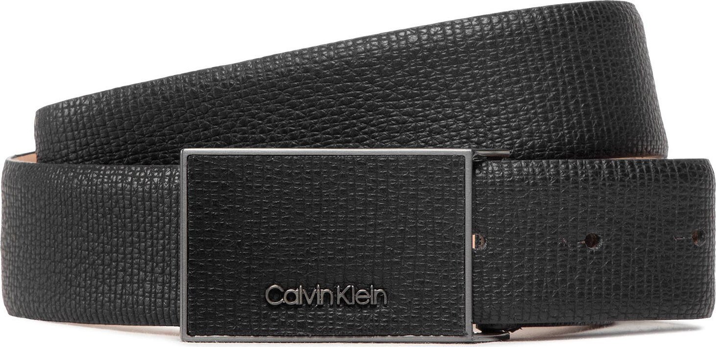 Pánský pásek Calvin Klein Leather Inlay Plaque Pal 35Mm K50K509766 BAX