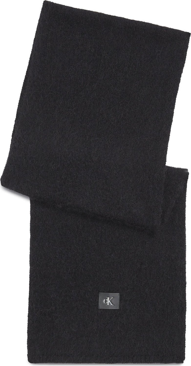 Šál Calvin Klein Jeans Minimal Monogram Textured Scarf K60K611264 Black BDS