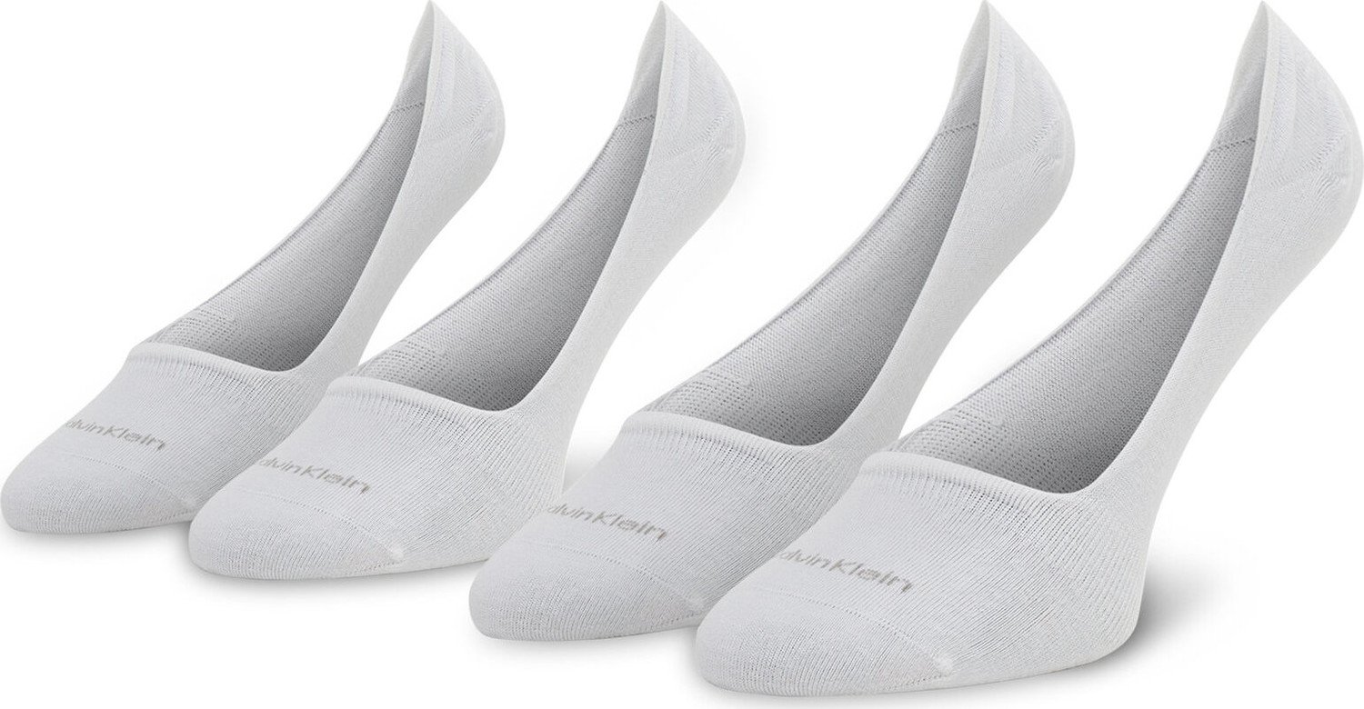 Sada 2 párů pánských ponožek Calvin Klein 701218708 White 002