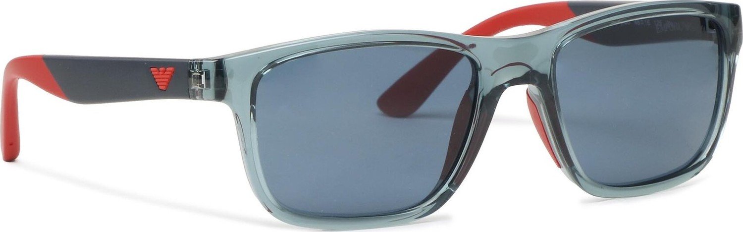 Dětské sluneční brýle Emporio Armani 0EK4002 Shiny Transparent Blue