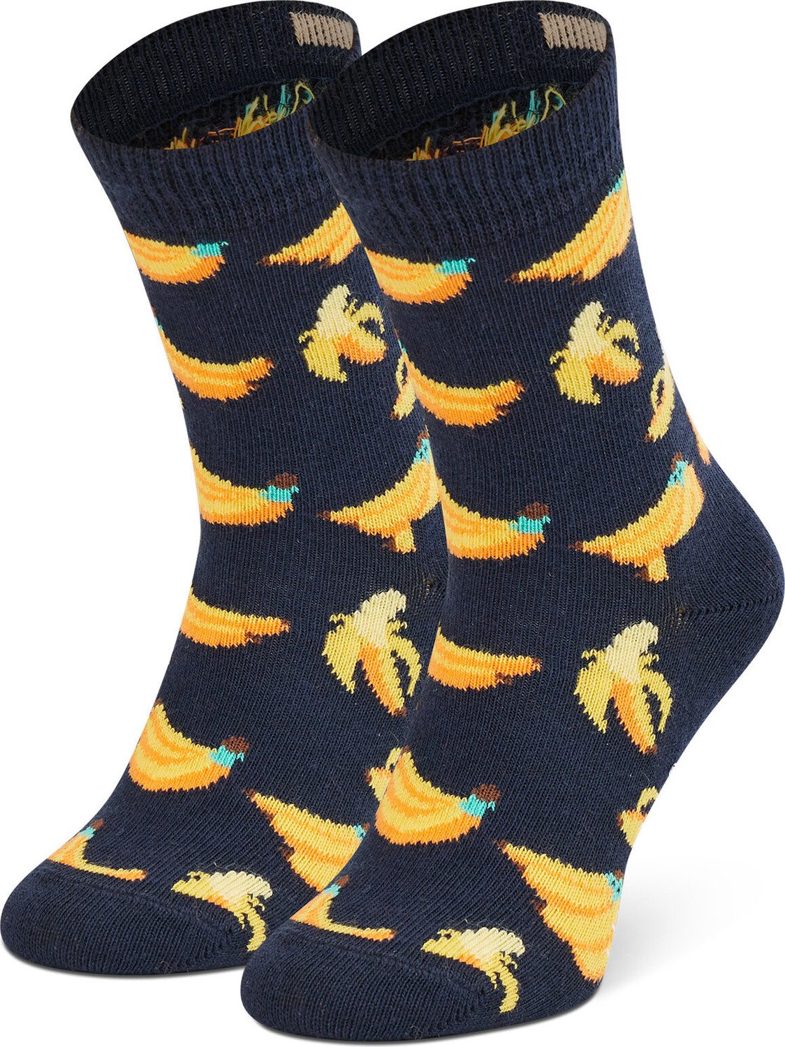 Vysoké dětské ponožky Happy Socks KBAN01-6001 Černá
