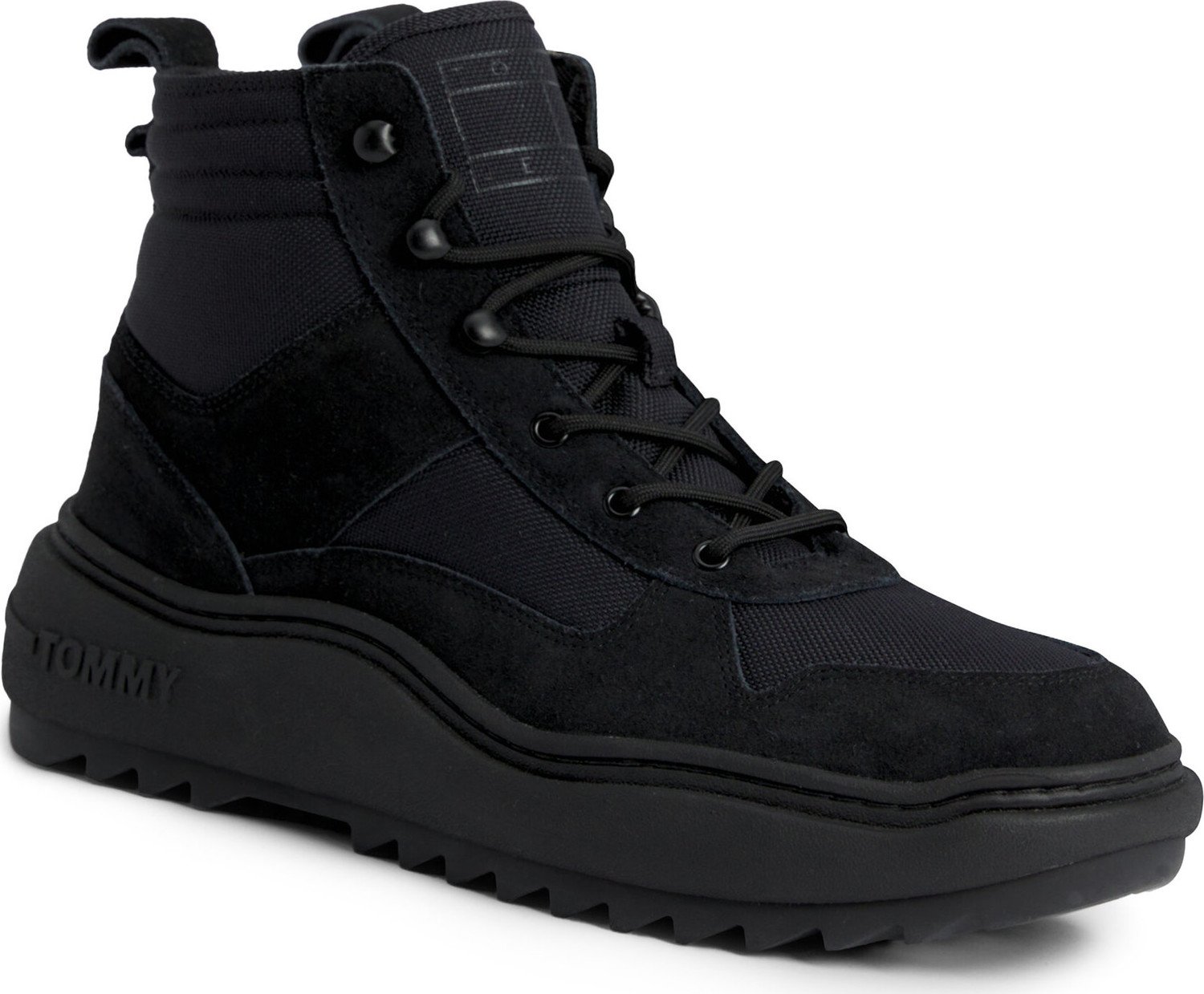 Kotníková obuv Tommy Jeans Tjm Mix Material Boot EM0EM01245 Black BDS