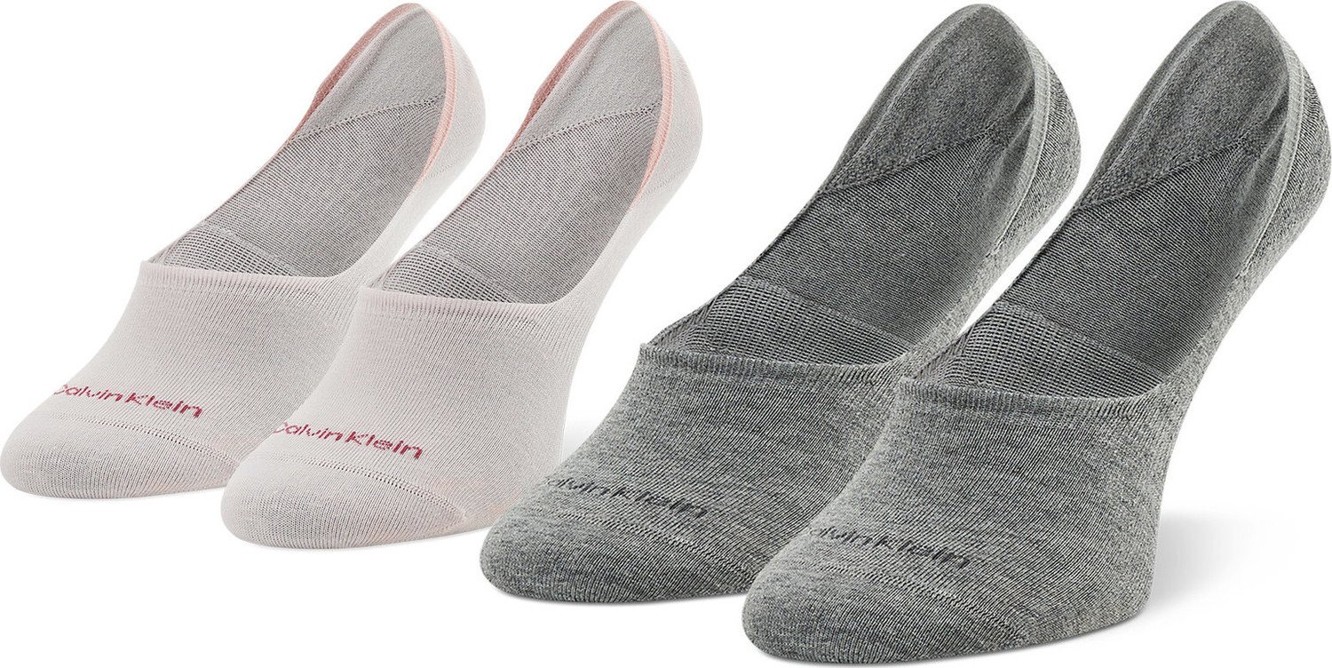 Sada 2 párů dámských ponožek Calvin Klein 701218771 Pink 005