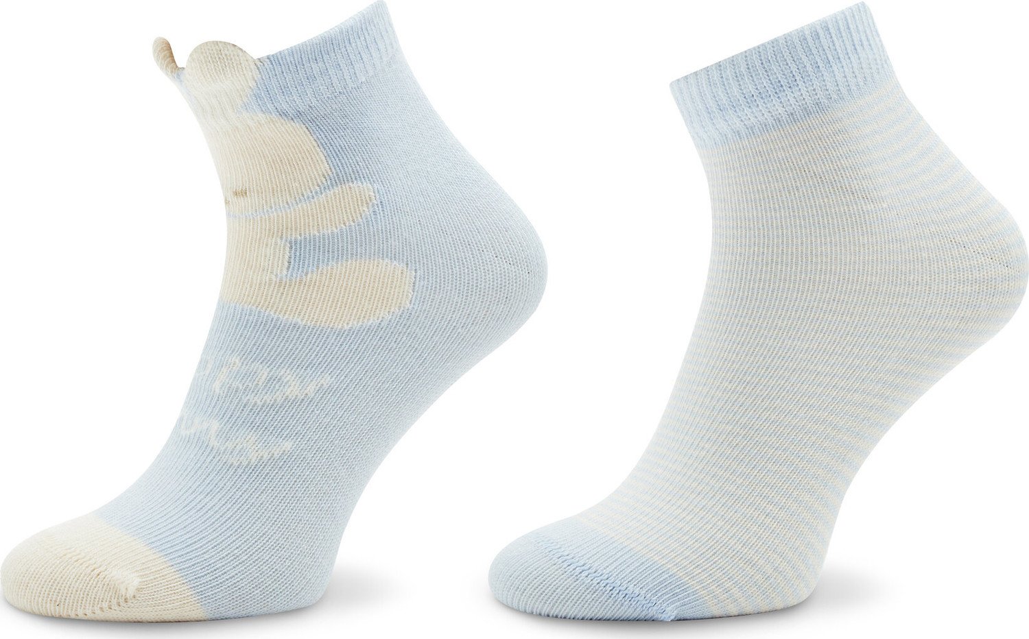 Sada 2 párů dětských vysokých ponožek United Colors Of Benetton 6AO3F2111 681 Modrá