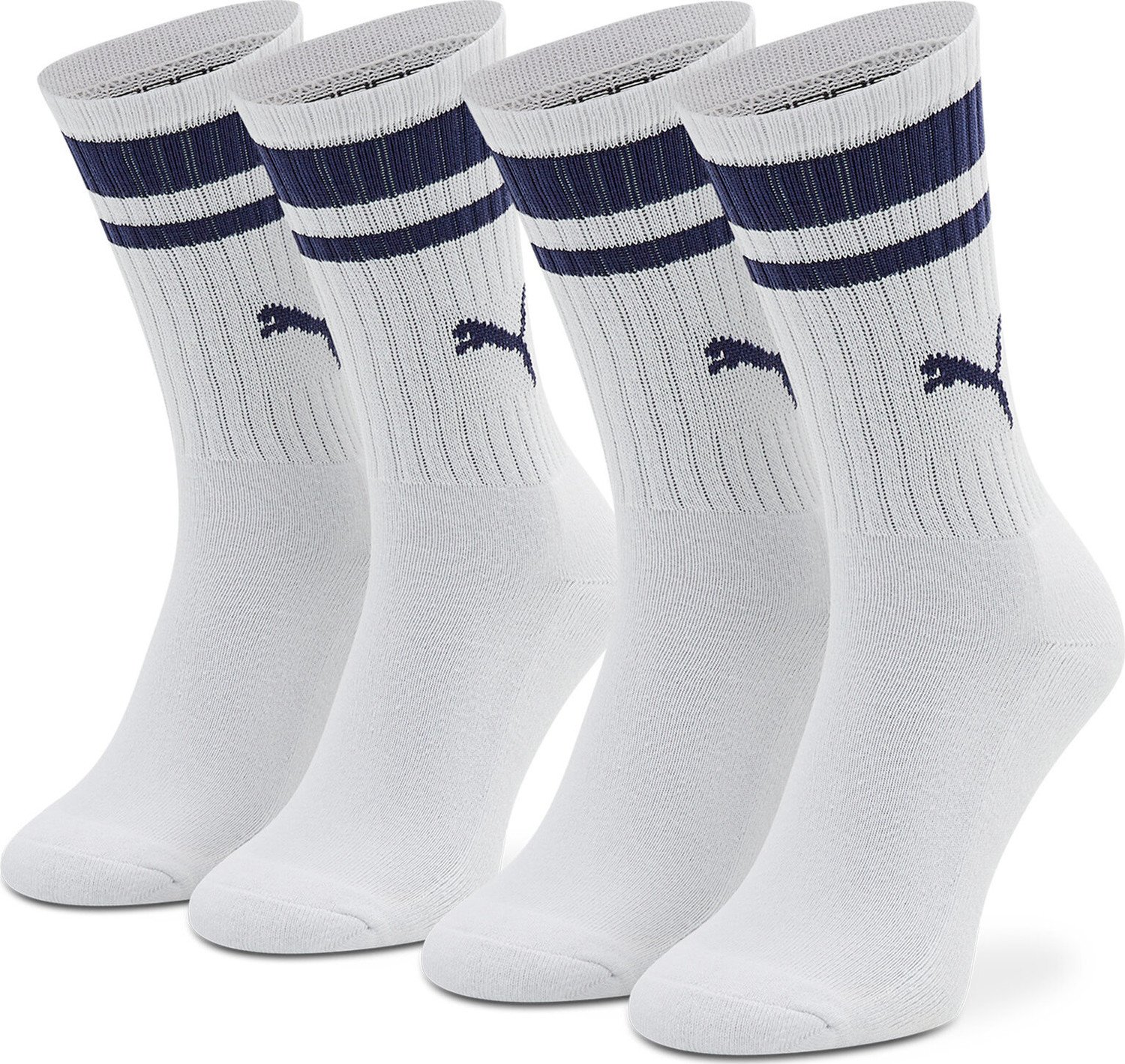 Sada 2 párů vysokých ponožek unisex Puma 907944 03 White/Blue 003