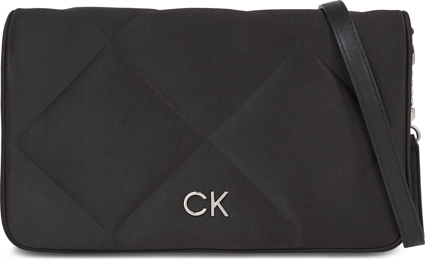 Kabelka Calvin Klein Re-Lock Quilt Shoulder Bag-Satin K60K611300 Ck Black BAX