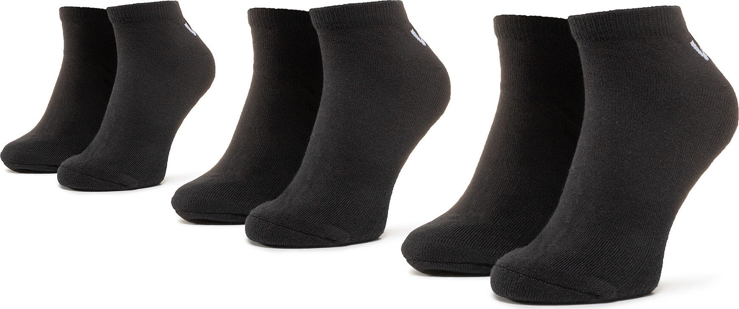 Sada 3 párů nízkých ponožek unisex Vans Classic Low VN000XS0BLK1 r.38.5-42 Black