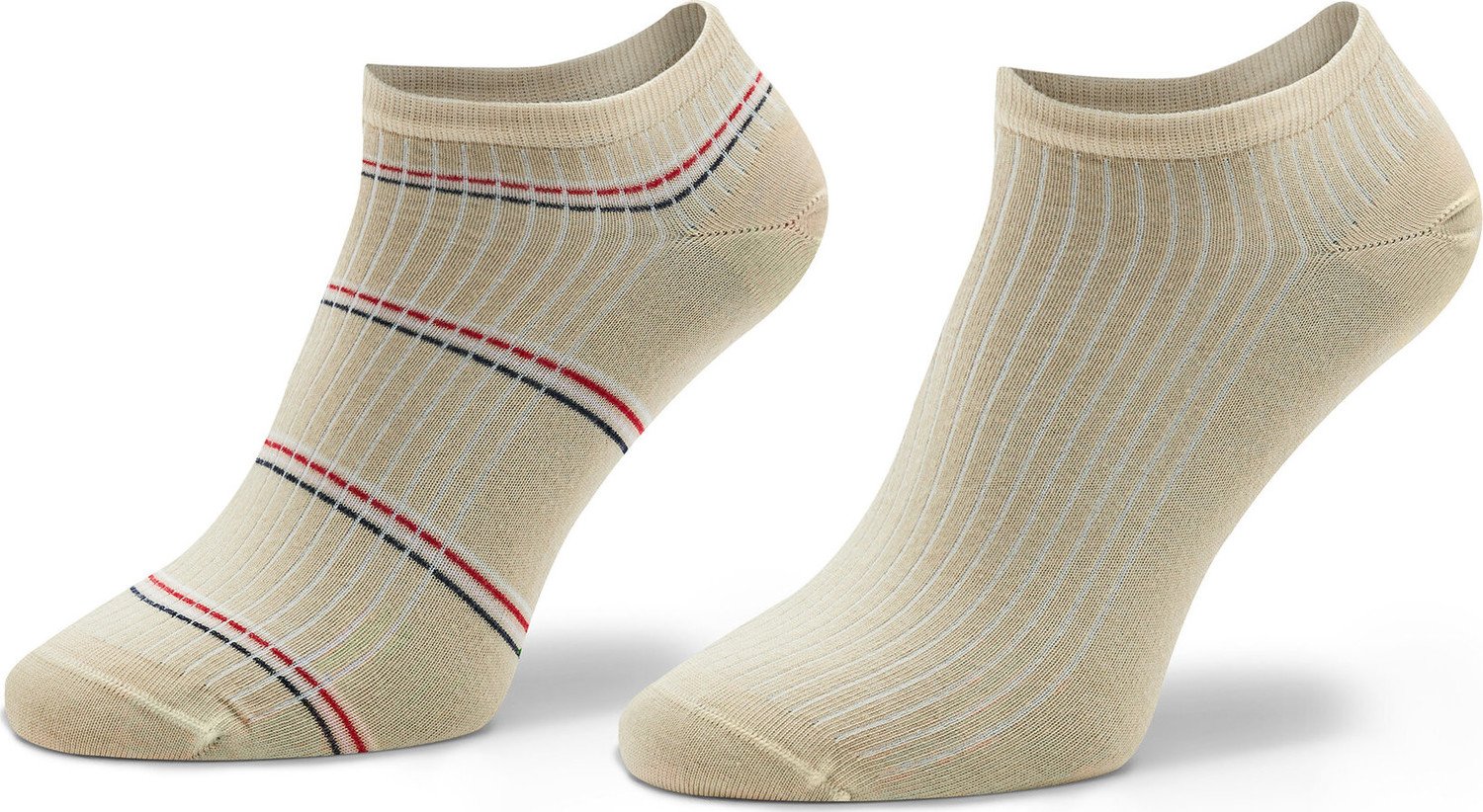 Sada 2 párů dámských nízkých ponožek Tommy Hilfiger 701223804 Beige 002