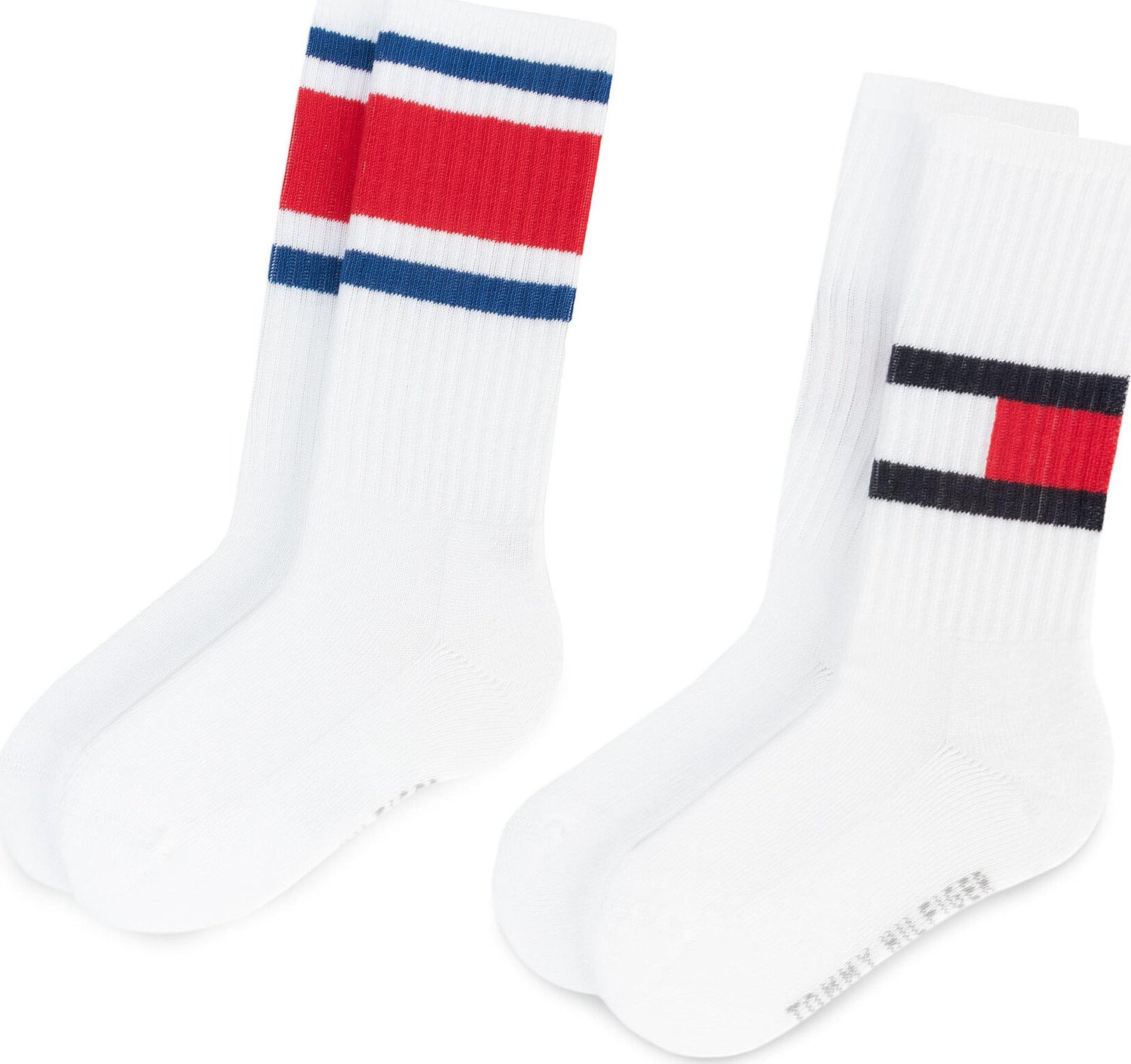 Sada 2 párů vysokých ponožek unisex Tommy Hilfiger 394020001 White 300