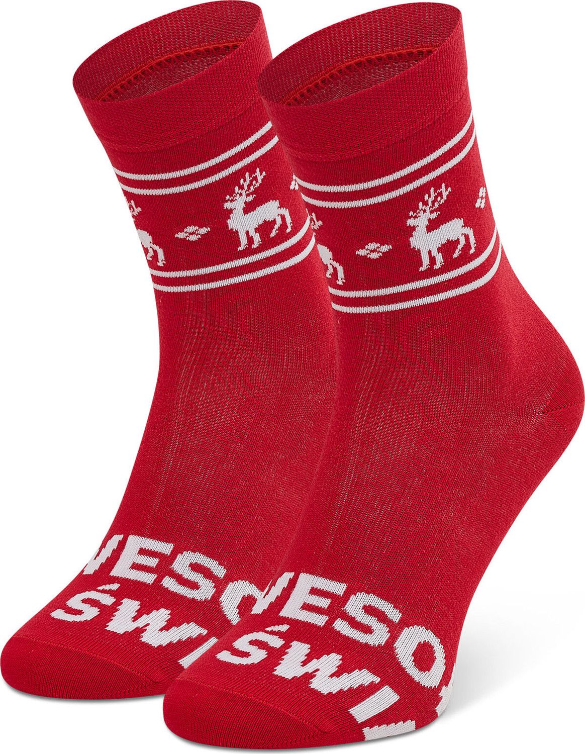 Dámské klasické ponožky Freakers LUJEL-RED Červená