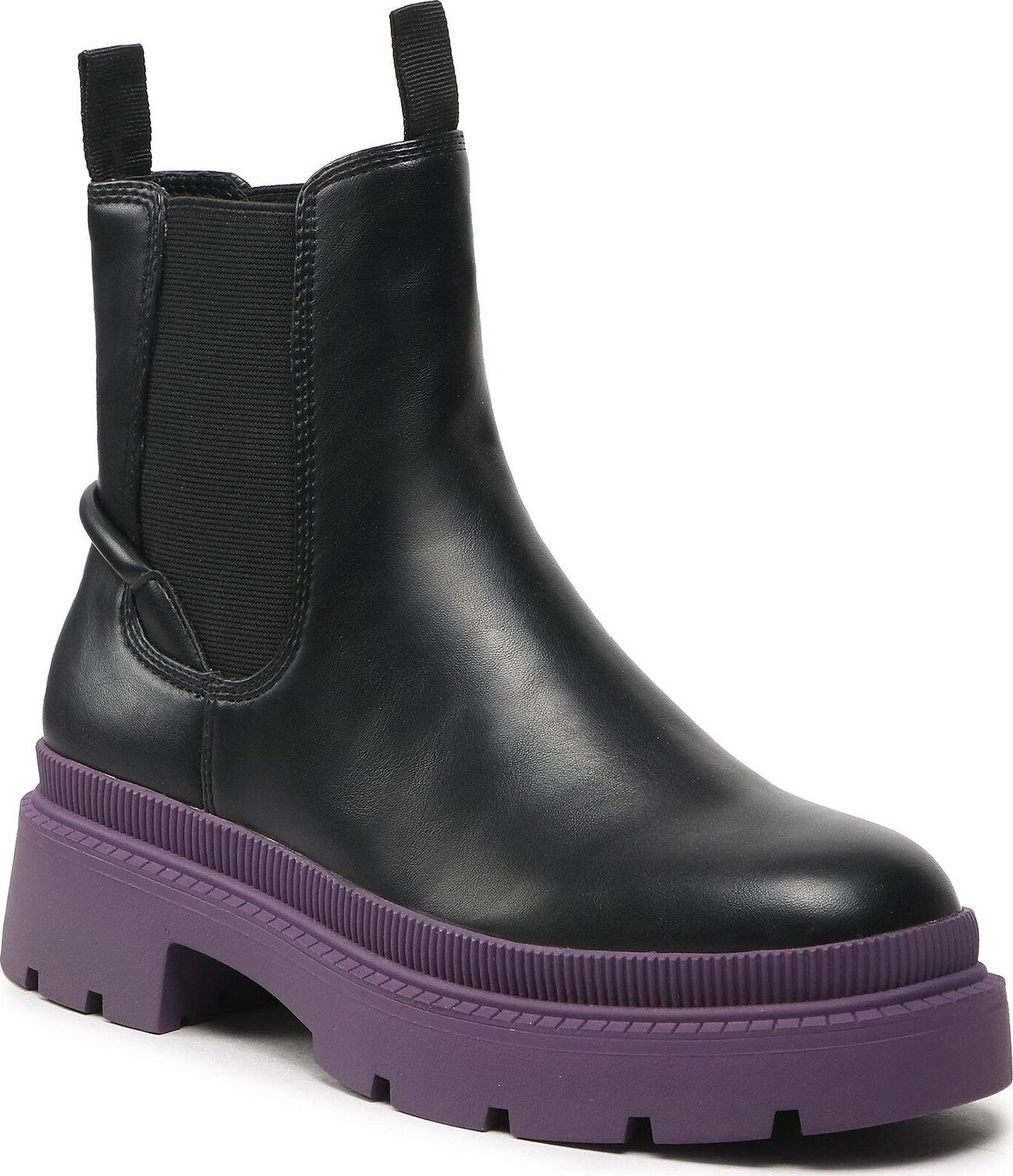 Kotníková obuv s elastickým prvkem Tamaris 1-25405-29 Black/Purple 058