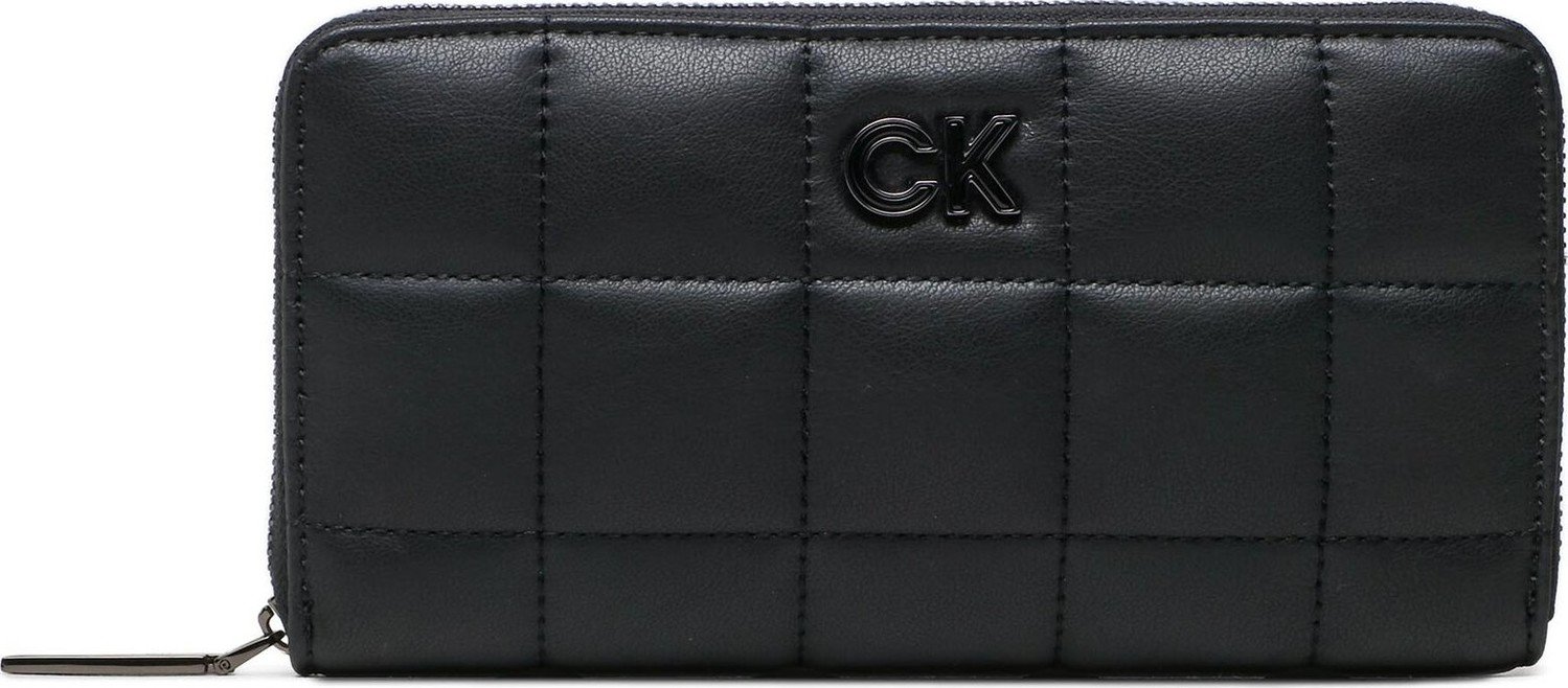 Velká dámská peněženka Calvin Klein Re-Lock Quilt Wallet Lg K60K610494 BAX