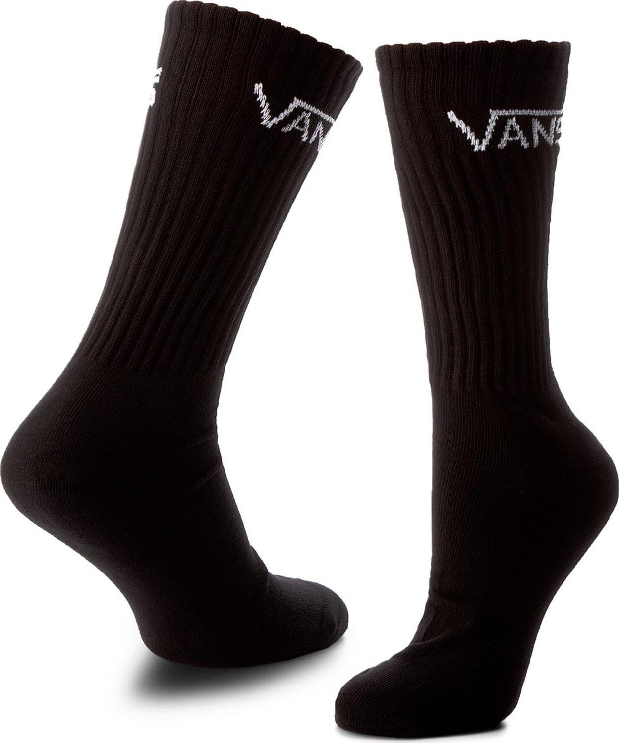 Sada 3 párů pánských vysokých ponožek Vans Mn Classic Crew 9.5 VN000XSEBLK Black