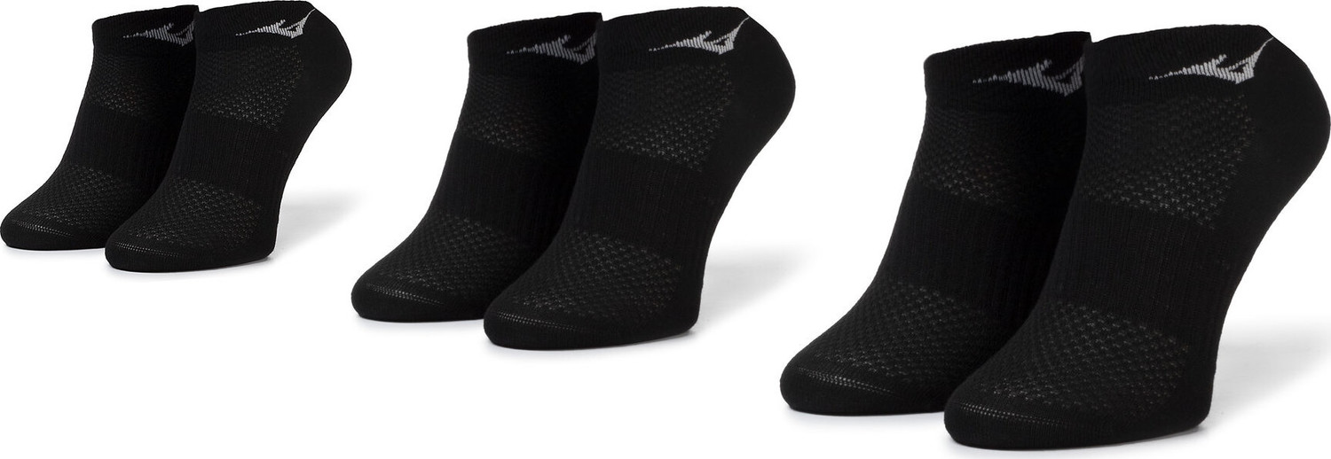 Sada 3 párů dámských vysokých ponožek Mizuno Training Mid 3P 67UU950 Black/Black/Black 98