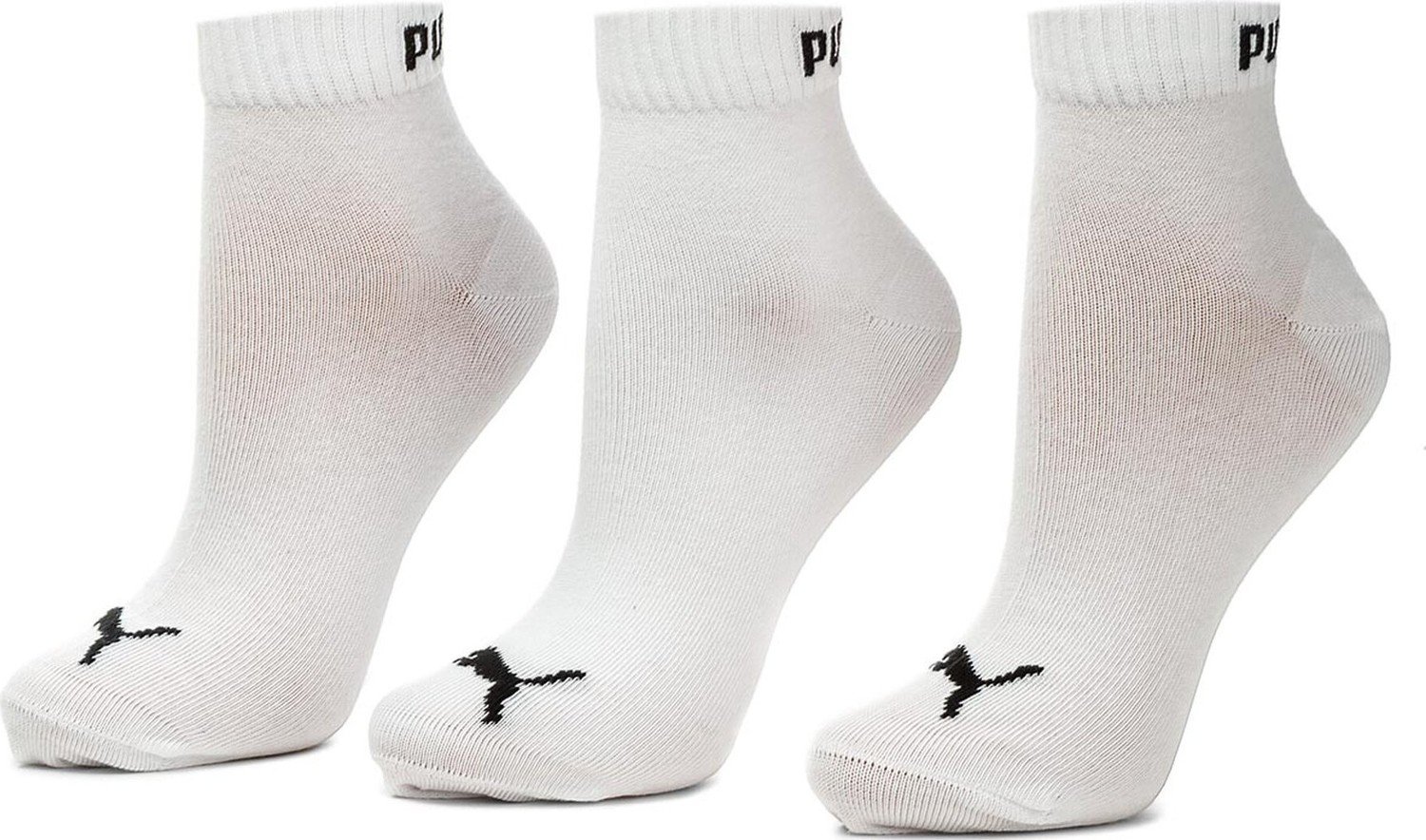Sada 3 párů nízkých ponožek unisex Puma 271080001 White 300