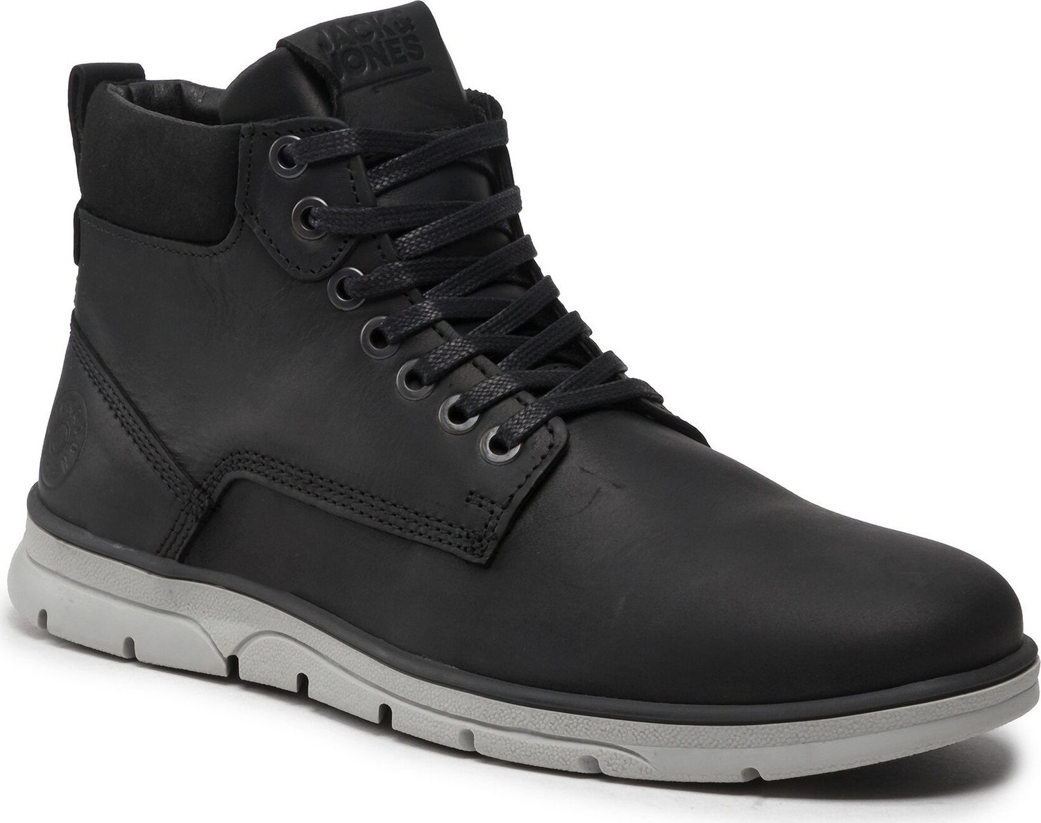 Kotníková obuv Jack&Jones Jfwtubar Leather 12159517 Anthracite