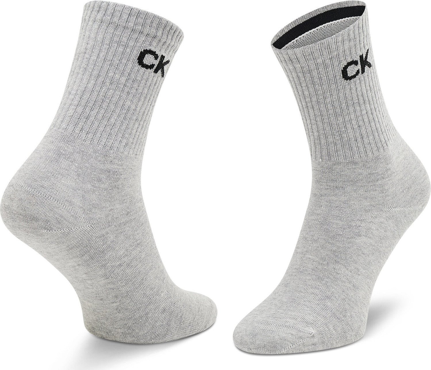 Dámské klasické ponožky Calvin Klein 701218784 Light Grey Melange 003