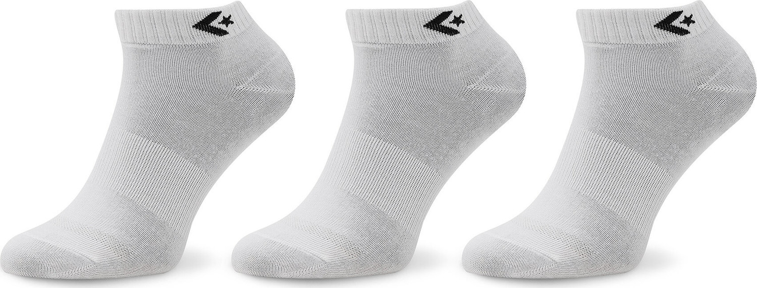 Sada 3 párů dámských vysokých ponožek Converse E746W-3009 Bílá