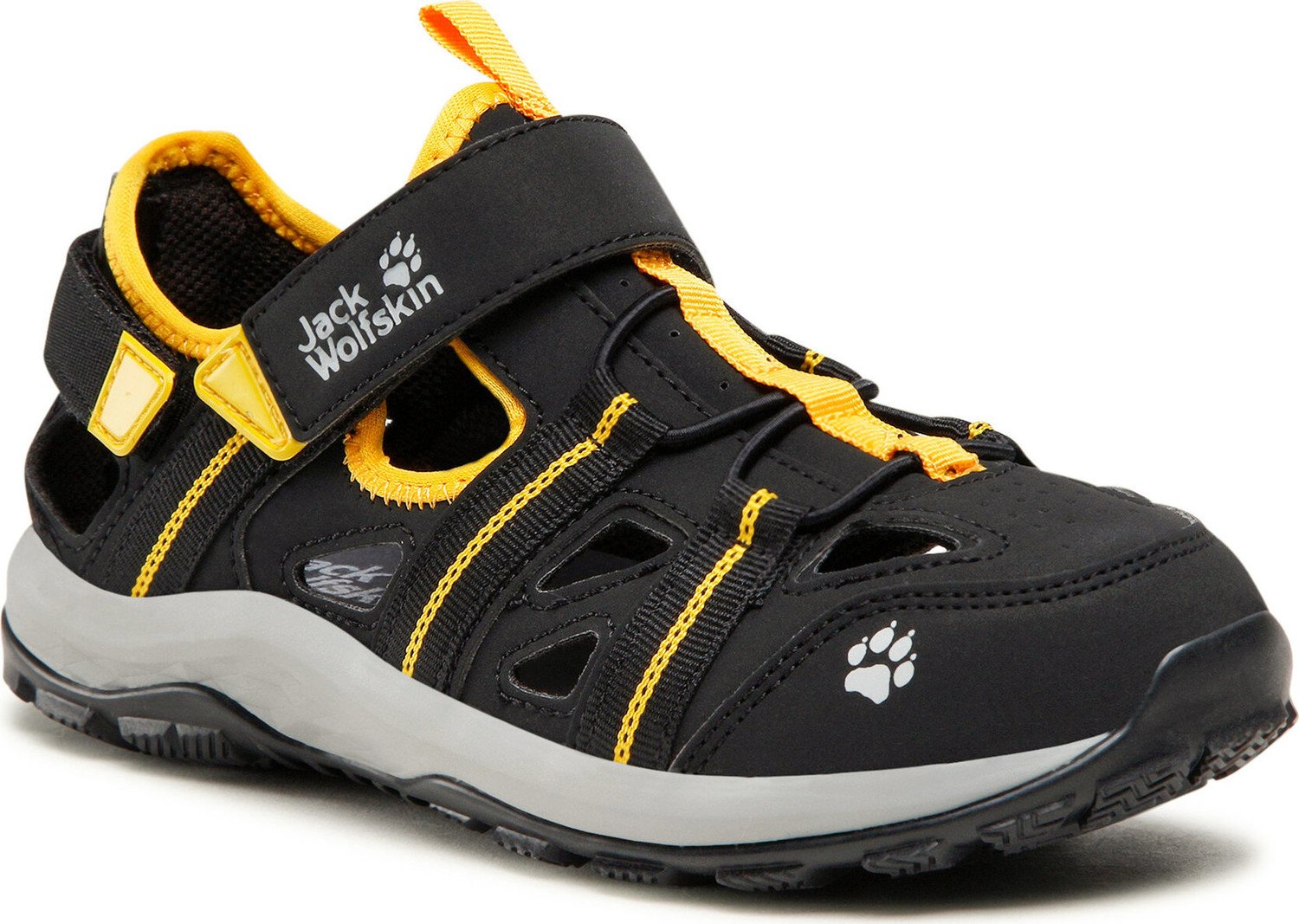 Sandály Jack Wolfskin Sun Climber K 4050701 Black/Burly Yellow Xt