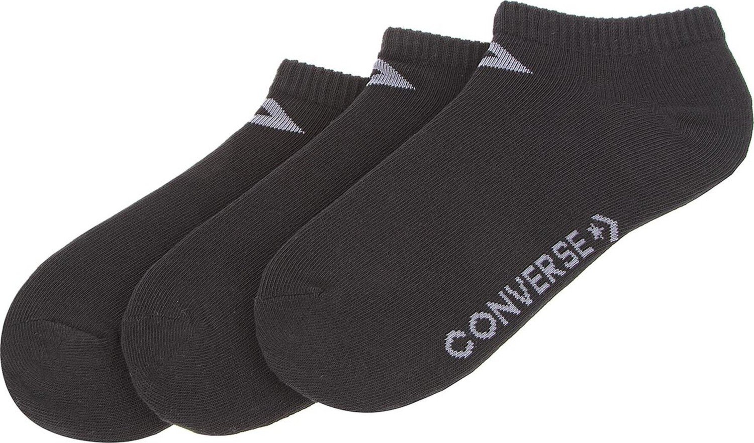 Sada 3 párů dámských vysokých ponožek Converse E751B-3009 Černá