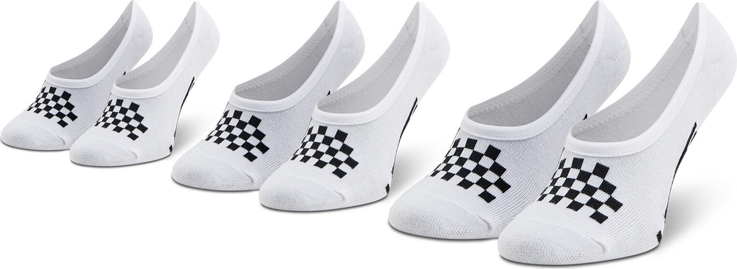 Sada 3 párů dětských kotníkových ponožek Vans Classic Canoodle VN0A48HCYB21 White/Black